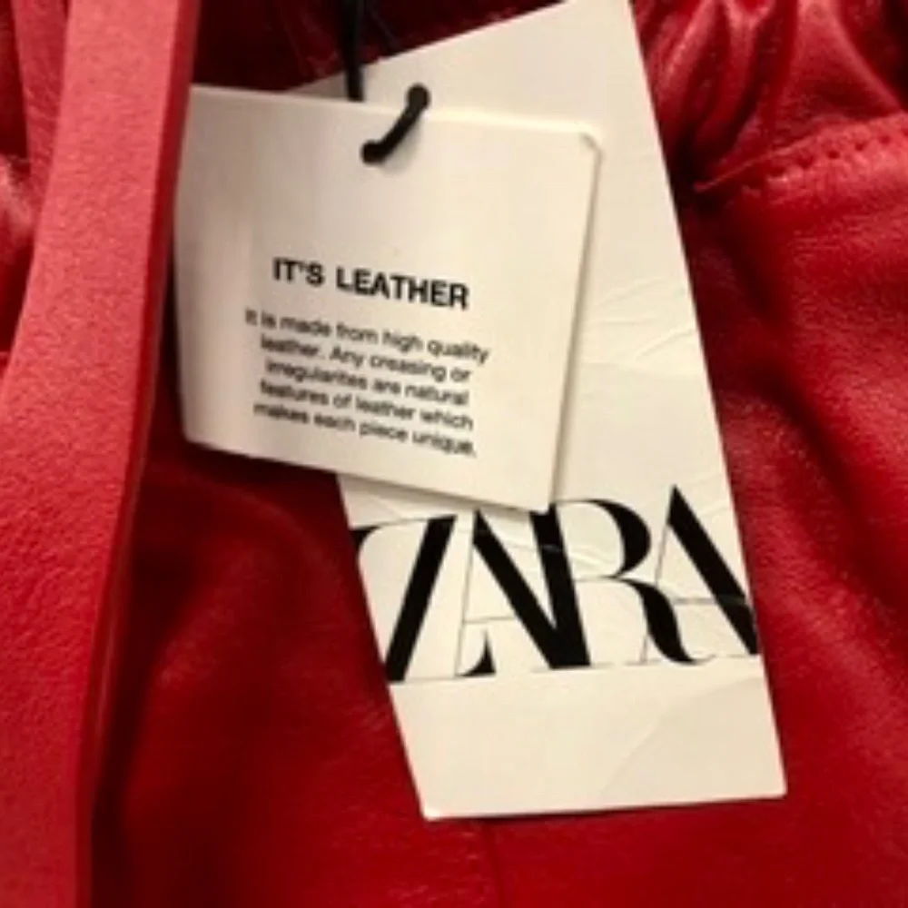 ZARA Real LEATHER Tote Shoulder Bag, M, NWT